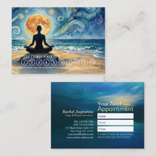 Yoga-Meditations-Sternenhimmel-Mond-Klassenticket Terminkarte