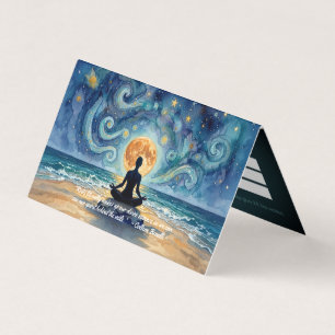 Yoga-Meditations-Sternenhimmel-Mond-Preisliste Visitenkarten
