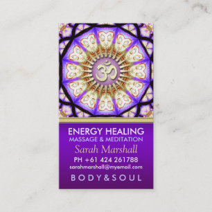 Yoga-Meditations-Visitenkarte Buddhas OM Visitenkarte