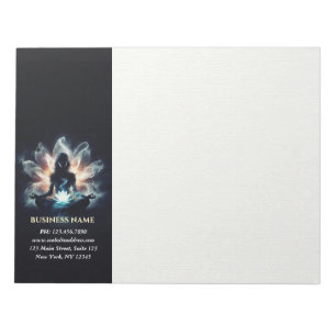 Yoga-Meditationslehrer Lotus-Pose Pinselstrich Notizblock