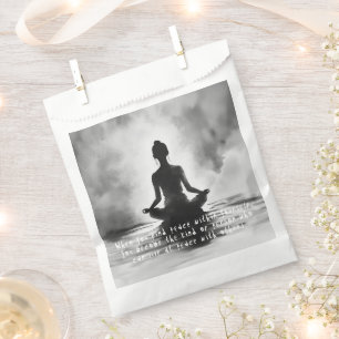 Yoga-Meditationslehrer Lotus-Pose Tintenmalerei Geschenktütchen