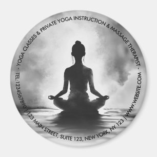 Yoga-Meditationslehrer Lotus-Pose Tintenmalerei Magnet
