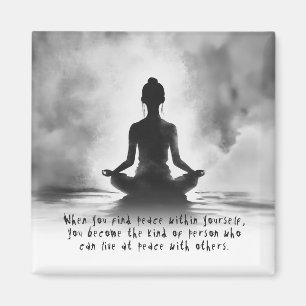 Yoga-Meditationslehrer Lotus-Pose Tintenmalerei Magnet