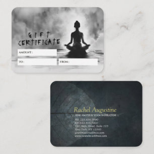 Yoga-Meditationslehrer Lotus-Pose Tintenmalerei Rabattkarte