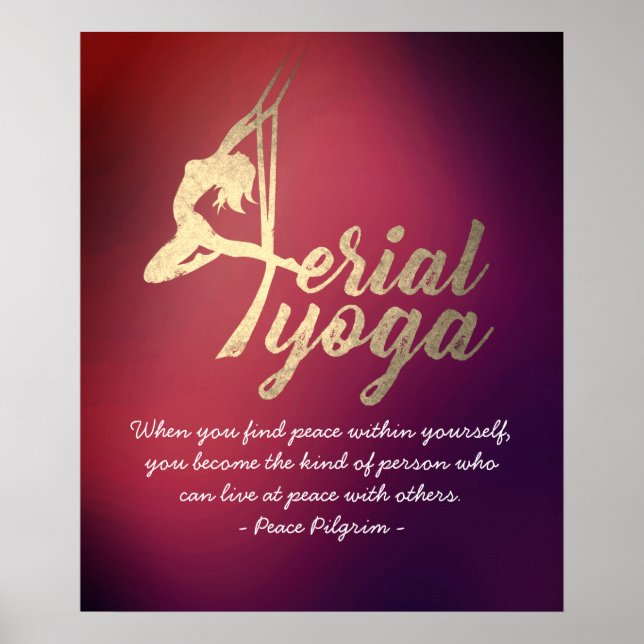 Yoga-Meditationslehrer Pilates-Fitness Poster (Vorne)