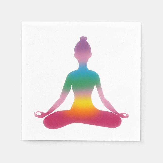 Yoga, Meditationspapier Napkins Serviette (Vorderseite)