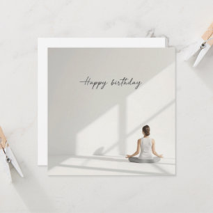 Yoga-Meditationspose Alles Gute zum Geburtstag Karte