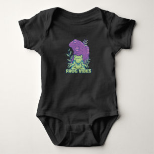 Yoga meditierendes Frosch-Design Baby Strampler