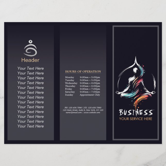 Yoga Medizin Instruktor Lotus Pose Pinselstrich (Vorderseite)