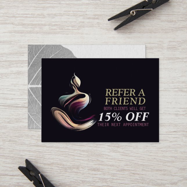 Yoga Medizin Instruktor Lotus Pose Pinselstrich Empfehlungskarte (Vorderseite/Rückseite Beispiel)