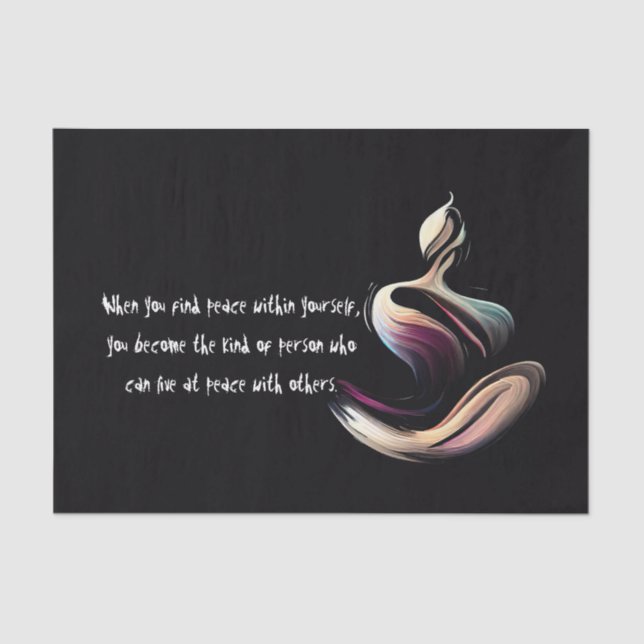 Yoga Medizin Instruktor Lotus Pose Pinselstrich Seidenpapier (Vorderseite)