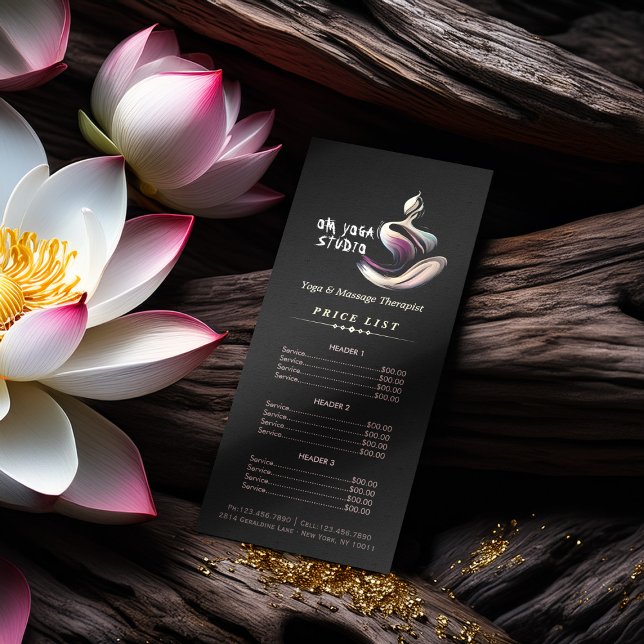 Yoga Medizin Instruktor Lotus Pose Pinselstrich Werbekarte (Von Creator hochgeladen)