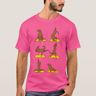 Yoga mit Hunde Meditation Hunde Freund Vintag T-Shirt