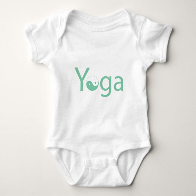 Yoga mit Yin Yang Baby Strampler (Vorderseite)