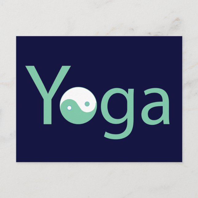 Yoga mit Yin Yang Postkarte (Vorderseite)
