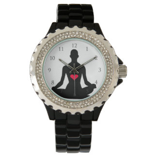 Yoga mit Zahlen Armbanduhr