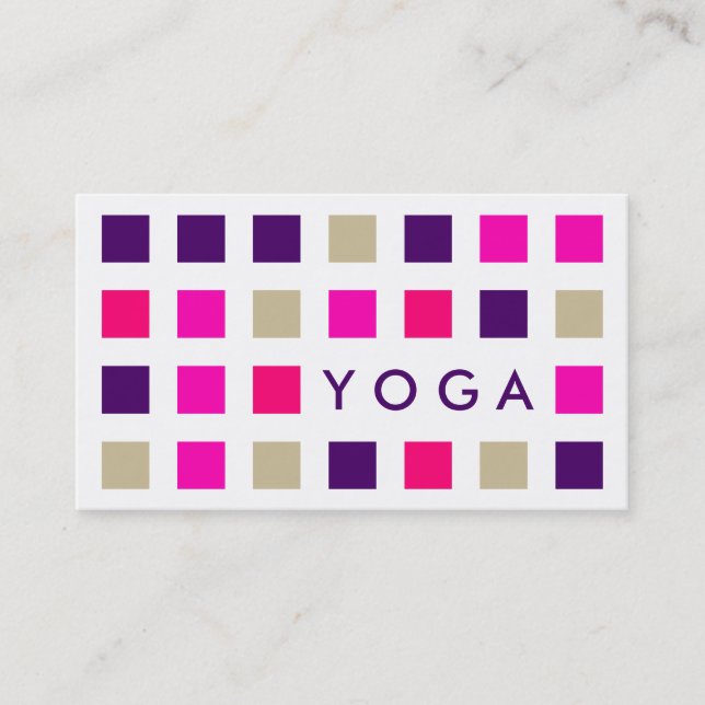 YOGA (mod Quadrate) Visitenkarte (Vorderseite)