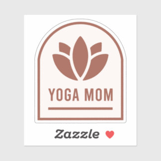 Yoga mom mother lotus flower boho aesthetic aufkleber