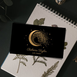 Yoga-Mond-Reisebus WILLOW Goldener Bus Visitenkarte