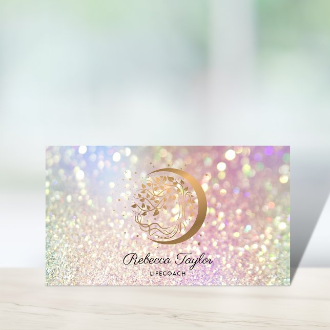 Yoga Moon trendy Life Coach Baum Leben Gold Busi Visitenkarte (Von Creator hochgeladen)