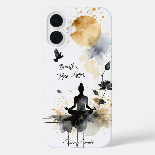 Yoga Moon Zen Art Case-Mate iPhone Hülle (Rückseite)