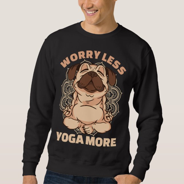 Yoga Mops Gift Sweatshirt (Vorderseite)