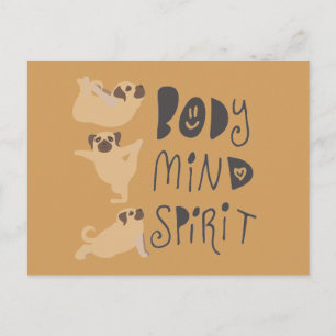 Yoga-Möpsen Postkarte
