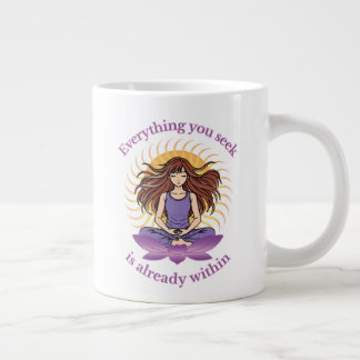 Yoga Mug – Spiritual Gift for Women, Calm Vibes Jumbo-Tasse