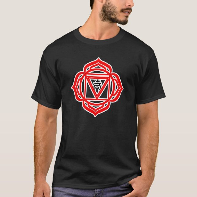 Yoga Muladhara Root Basic Truth Red Chakra T Shirt (Vorderseite)