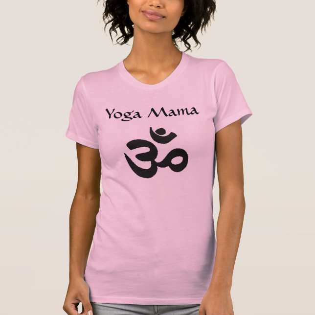 Yoga-Mutter Hinduism Pink Raglan Short T-Shirt (Vorderseite)