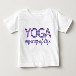 Yoga My Way Lila Shiny Look Typografie Baby T-shirt