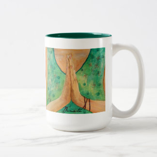 Yoga Namaste Kaffee-Tee-Tasse Zweifarbige Tasse