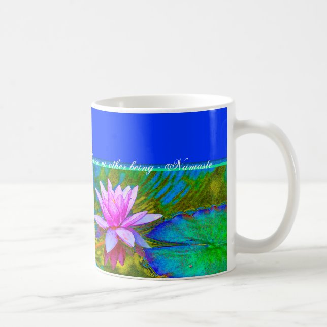 Yoga Namaste - Lotus-Blüten-Buddha-Zitat Tasse (Rechts)