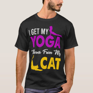 Yoga Namaste Mehndi Cat Cat Lady Cat Friend Freund T-Shirt