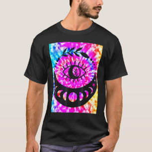 Yoga Namaste Mond Tie Die Buddha Auge T-Shirt