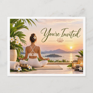 Yoga-Namaste-Pose für Klasseneinladung Postkarte