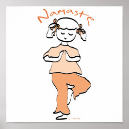 Yoga Namaste Young Girl Poster