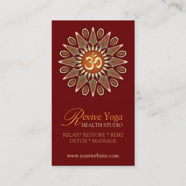 Yoga New Age Business Cards wiederbeleben Visitenkarte (Vorderseite)