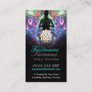 Yoga New Age Lehrer Schule mit Logo Visitenkarte