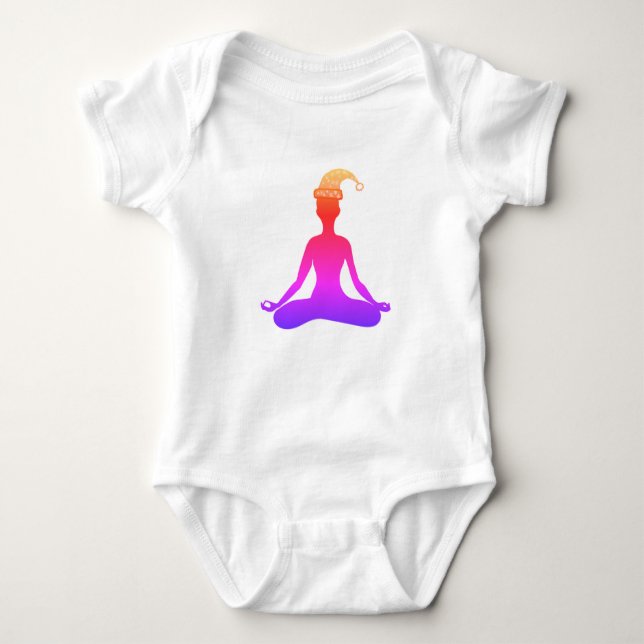 Yoga New Year Baby Bodysuit Baby Strampler (Vorderseite)