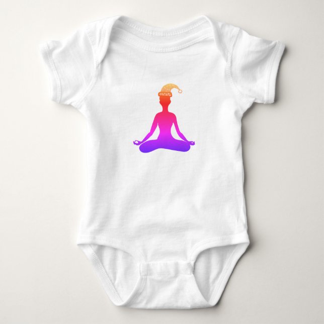 Yoga New Year Baby Bodysuit Strampler (Vorderseite)
