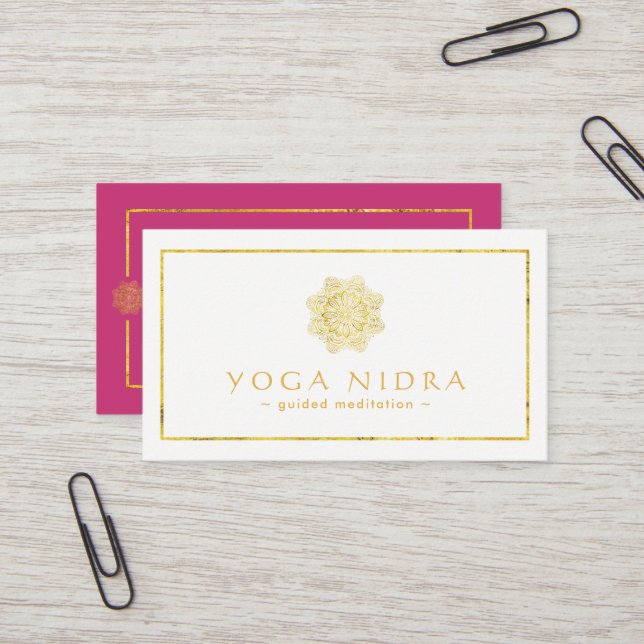 Yoga Nidra Visitenkarten Visitenkarte (Vorderseite/Rückseite Beispiel)