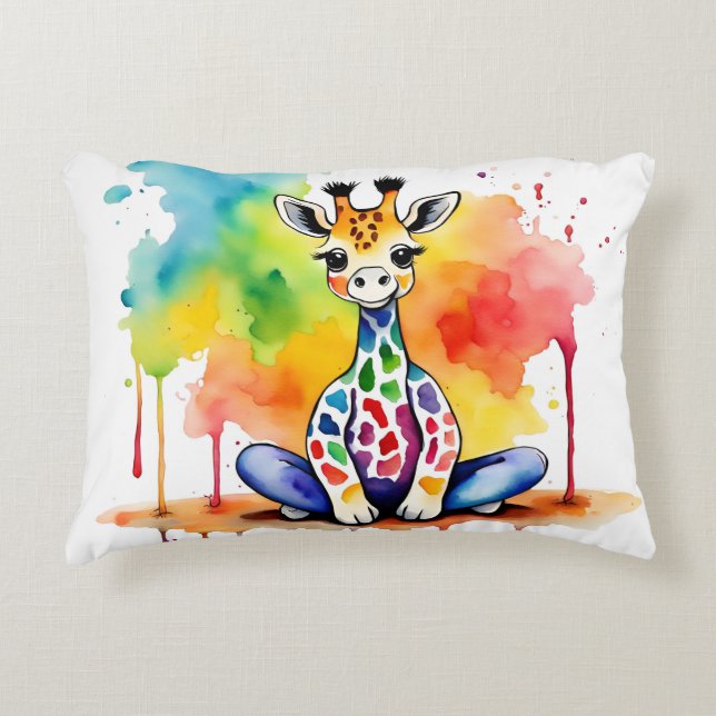 Yoga-niedliche Tiere Dekokissen (Vorderseite)