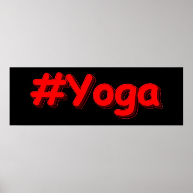 "#Yoga" Niedliches Design. Jetzt kaufen Poster (Vorne)
