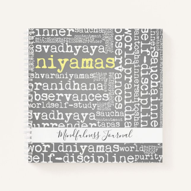 Yoga Niyamas Mindfulness Journal Notizbuch (Vorderseite)