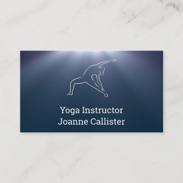 Yoga oder Pilates Instructor Business Card Visitenkarte (Vorderseite)