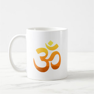 Yoga Om Mantra Gold Sun Meditation Kaffeetasse