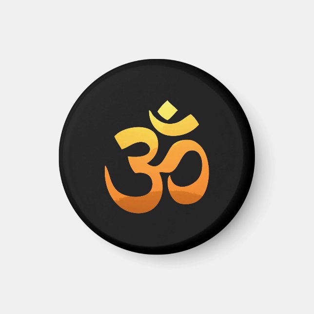 Yoga Om Mantra Symbol Asana Relax Medizin Magnet (Vorne)