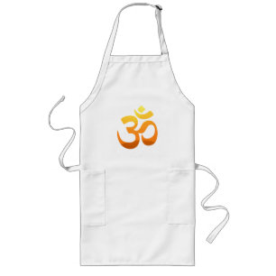 Yoga Om Mantra Symbol Gold Lugano Lange Schürze