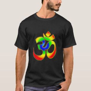 Yoga Om Ohm Spirituelles Regenbogen-Meditationssym T-Shirt